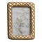 Hello Honey Carved Mango Wood Photo Frame with Diamond Pattern, Gold Foil Finish